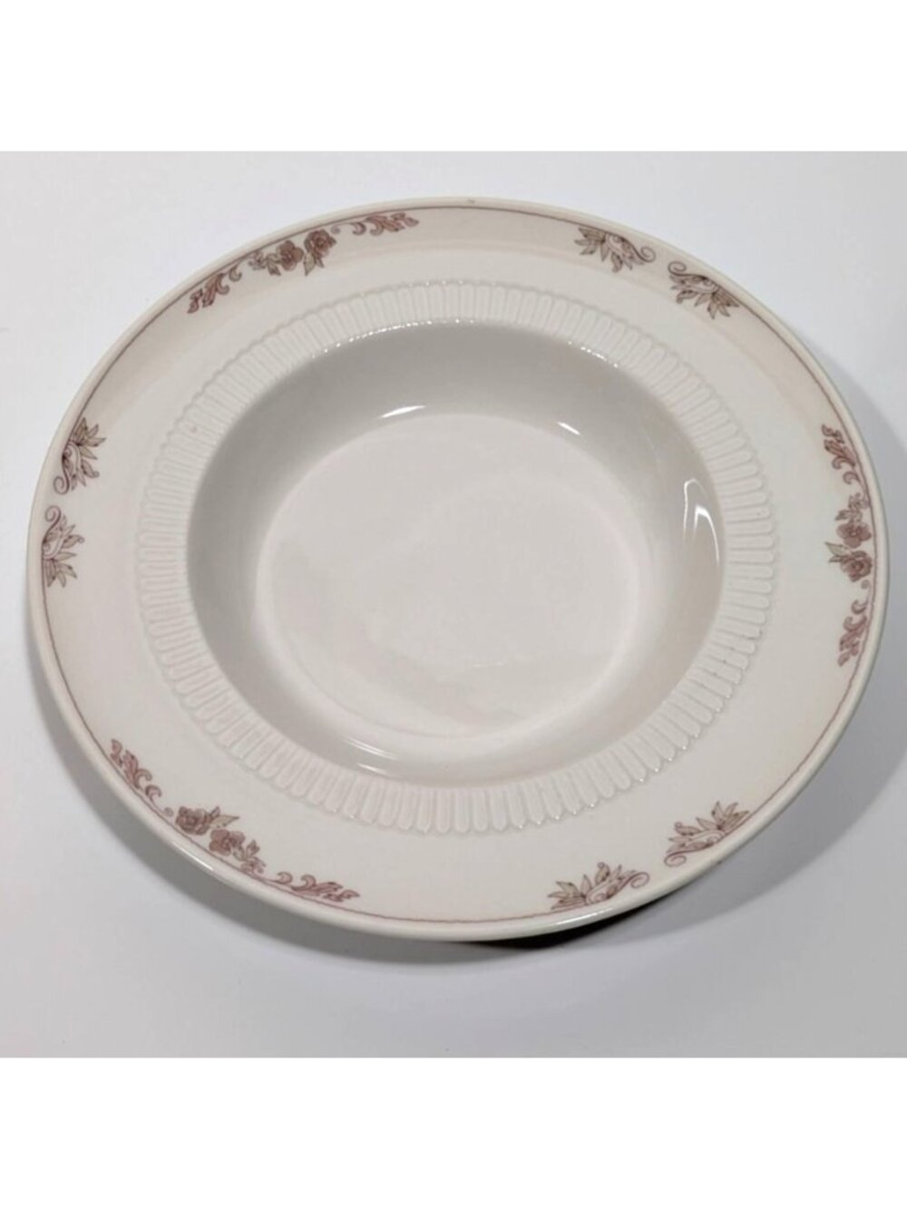 Syracuse China Montlynn Soup Bowl White Floral Design USA